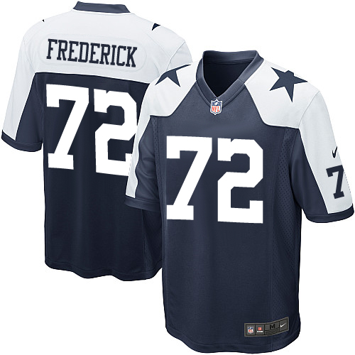 Youth Elite Travis Frederick Nike Jersey Navy Blue Alternate - #72 Throwback NFL Dallas Cowboys